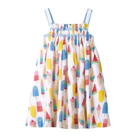 little maven frocks 2021 summer baby girl clothes toddler cotton colorful popsicle print sleeveless dresses for kids 2 7 years