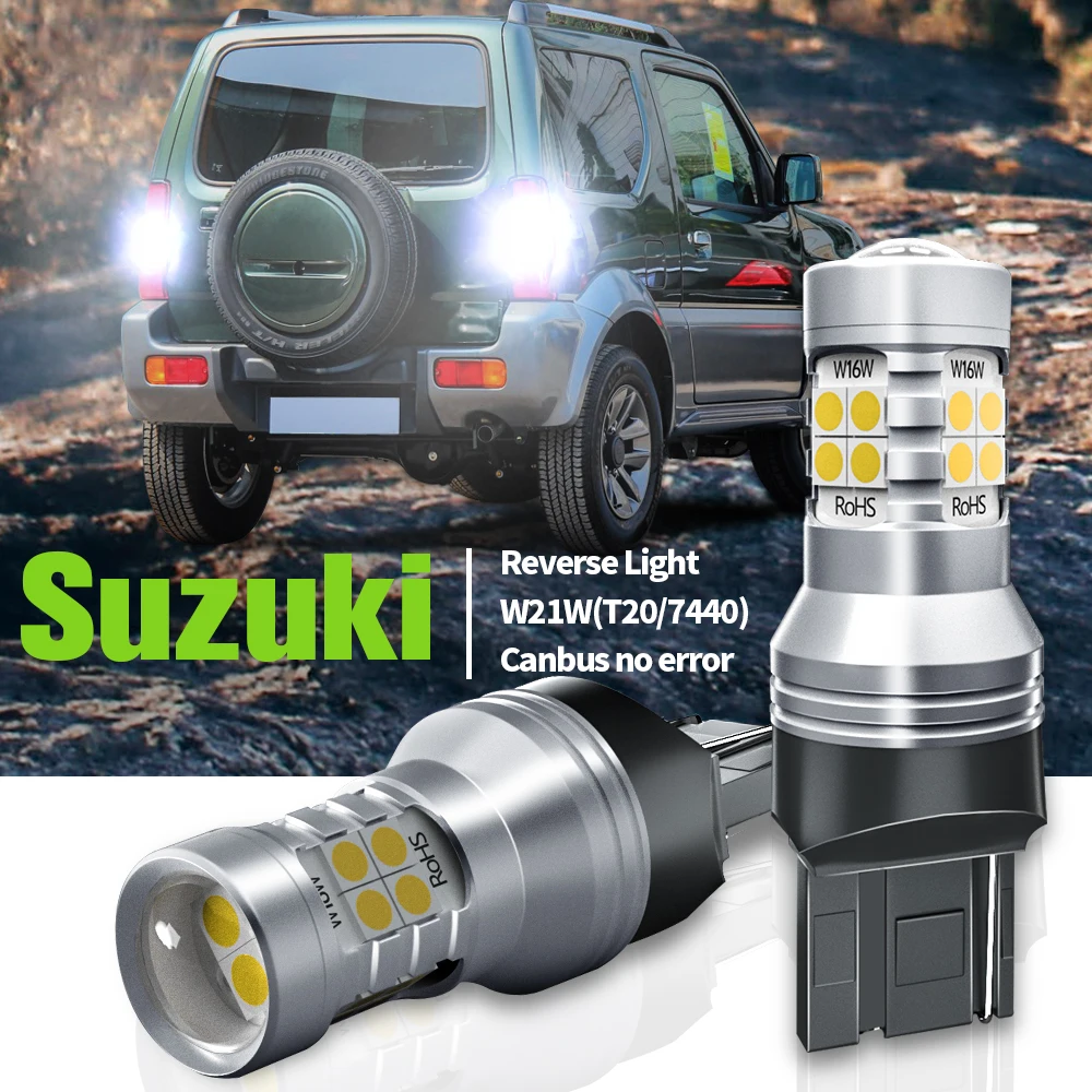 

Светодиодная лампа задсветильник хода W21W 7440 T20 Canbus для Suzuki Jimny 1998-2017 Vitara SX4 2006 2007 2008 2009 2010, 2 шт.