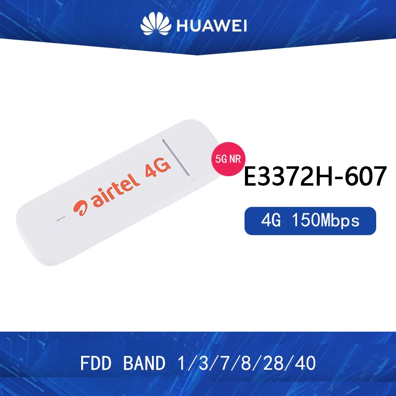 Разблокированный Huawei E3372 e3372h 607 150 Мбит/с USB ключ LTE 4G модем hilink Бесплатная 2 шт.