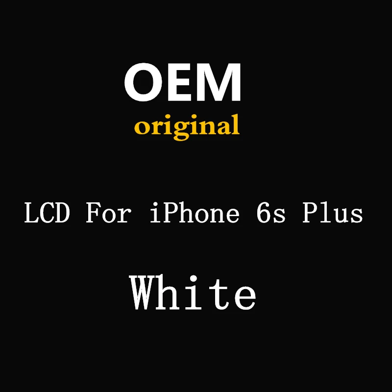 For 6s Plus White OEM ЖК-дисплей сенсорный экран для iPhone 6 6plus 6s plus 7 черный белый сборка Замена с инструментами - Цвет: For 6s Plus White