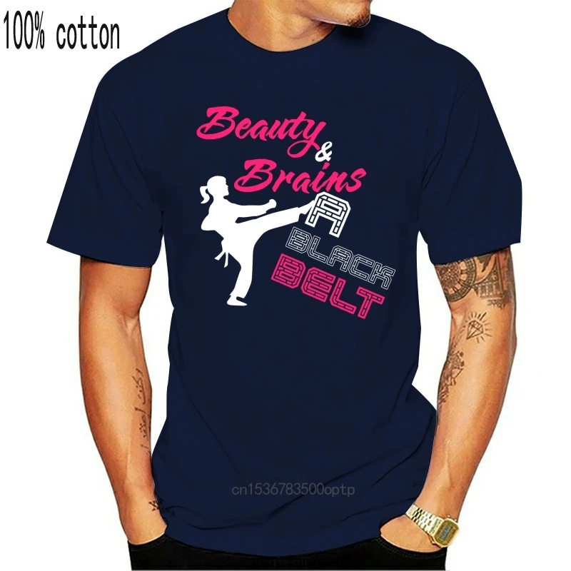 

Beauty Brains Black Belt Karate T-Shirt Martial Arts Tee Shirts