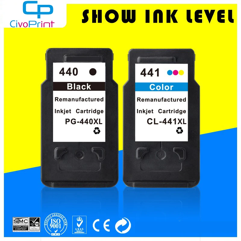 Чернильный картридж Civoprint PG 440 PG440XL CL 441 совместимый для Canon CL441XL принтера 4280 MX438 518 378