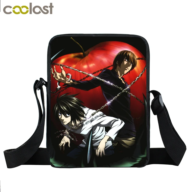 Мини сумка мессенджер аниме Death Note Подростковая через плечо с персонажем L.Lawliet /