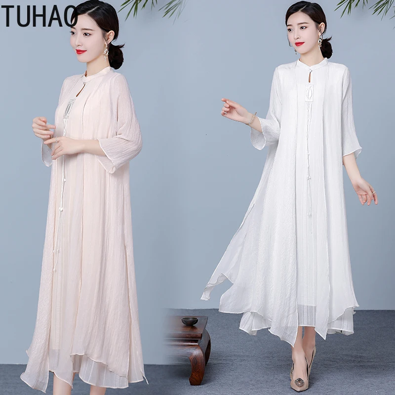 TUHAO костюм из двух частей в китайском стиле платье большого размера 3XL 2XL