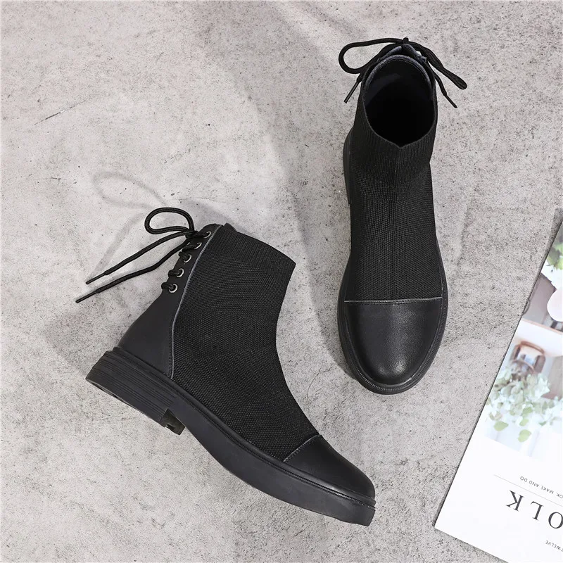 Женские ботинки для отдыха винтажные ботильоны с острым носком и сеточкой