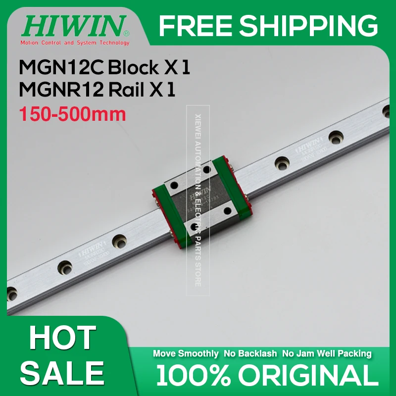 

Free Shipping Alloy Steel HIWIN Linear Guide MGN12 200 250 300 330 350 370 400 450 500mm MGNR12 Rail+MGN12C Carriage Block