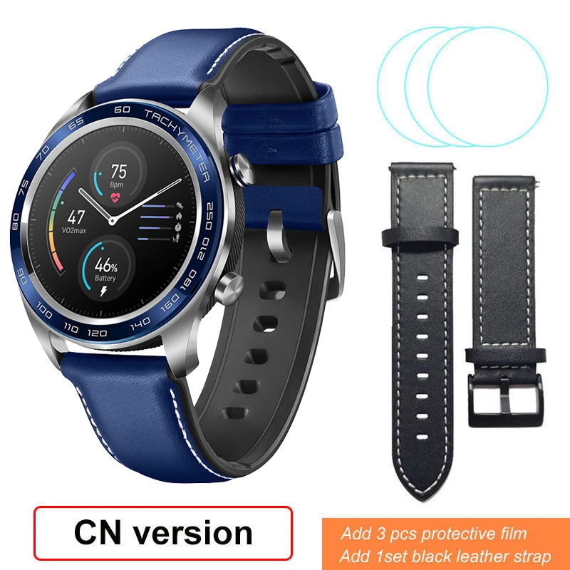 BlueAddBlackStrap Honor Watch Magic Смарт-часы мониторинг сердечного ритма сна давление водонепроницаемые носимые устройства шагомер - Цвет: BlueAddBlackStrap