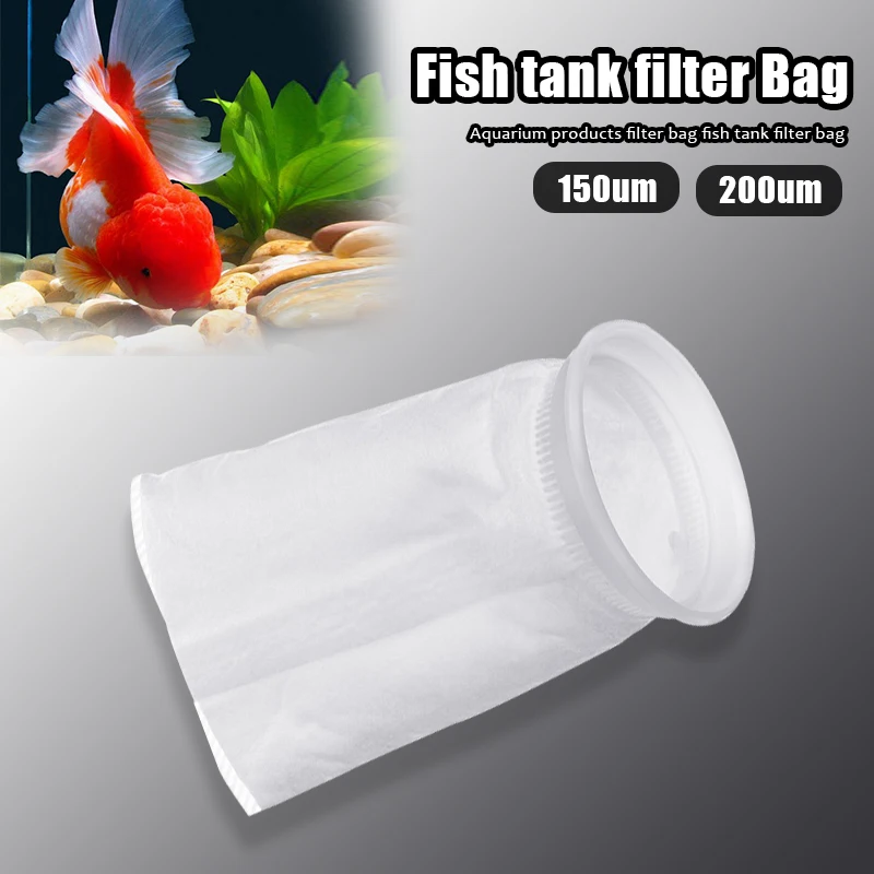 

6Pcs 100/150/200 Micron Filter Sock 105X230mm Fish Aquarium Marine Sump Felt Pre Filter Sock Bag High Density Of Interspace