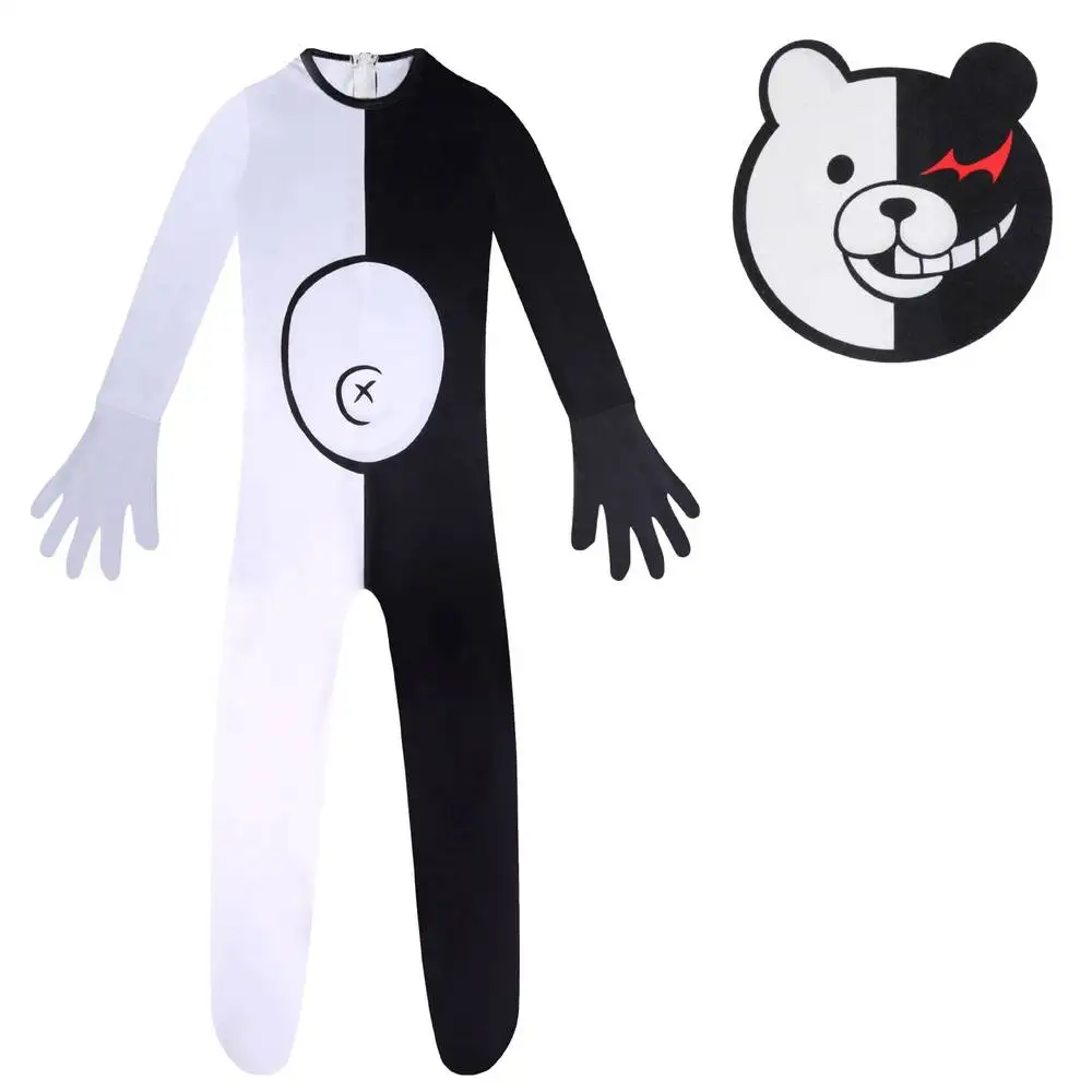 Детские костюмы на Хэллоуин аниме Danganronpa Monokuma черно-белый медведь детский - Фото №1