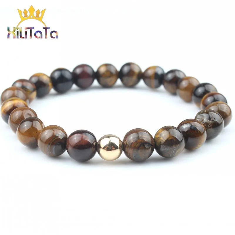 Браслет с агатом Лазуритом тигровым глазом бирюзой чакрами браслеты для йоги |