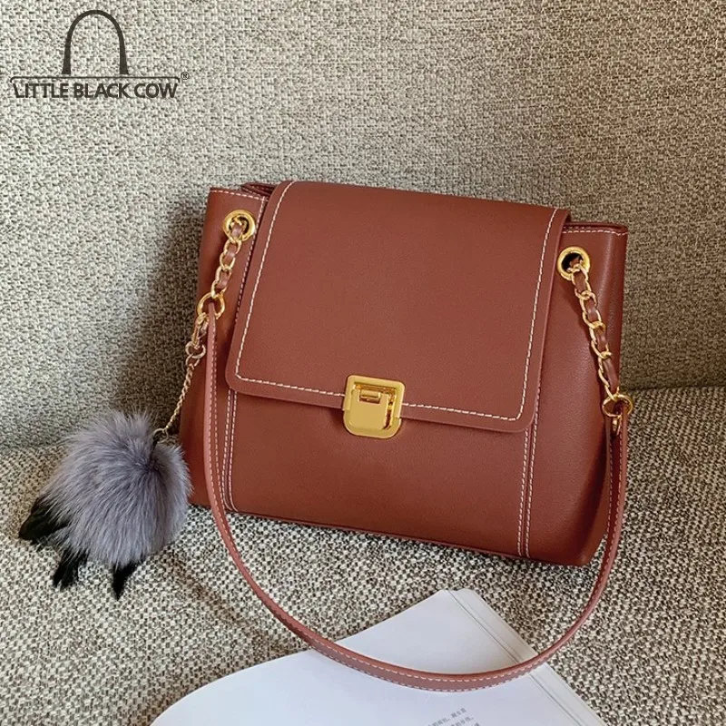 

Brand Leather Tote Luxury Shoulder Handbags Women Office Ladies Elegant Satchels Chain Bag Fashion Ladies Single Crossbody Bags