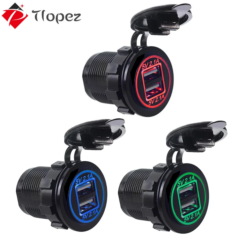 Водонепроницаемое зарядное устройство с двумя USB-портами а 5 В | Автомобили и