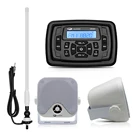 Морской Bluetooth аудио лодка стерео радио приемник Автомобильный MP3-плеер + 4-дюймовый морской водонепроницаемый динамик для квадроцикла Спа бассейна + FM AM антенна