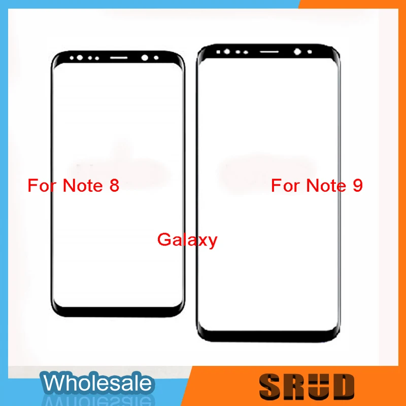 Изогнутое переднее внешнее стекло для экрана с клеем OCA Samsung Galaxy S8 Plus S9 S10 Note 8 9 10 S20 +