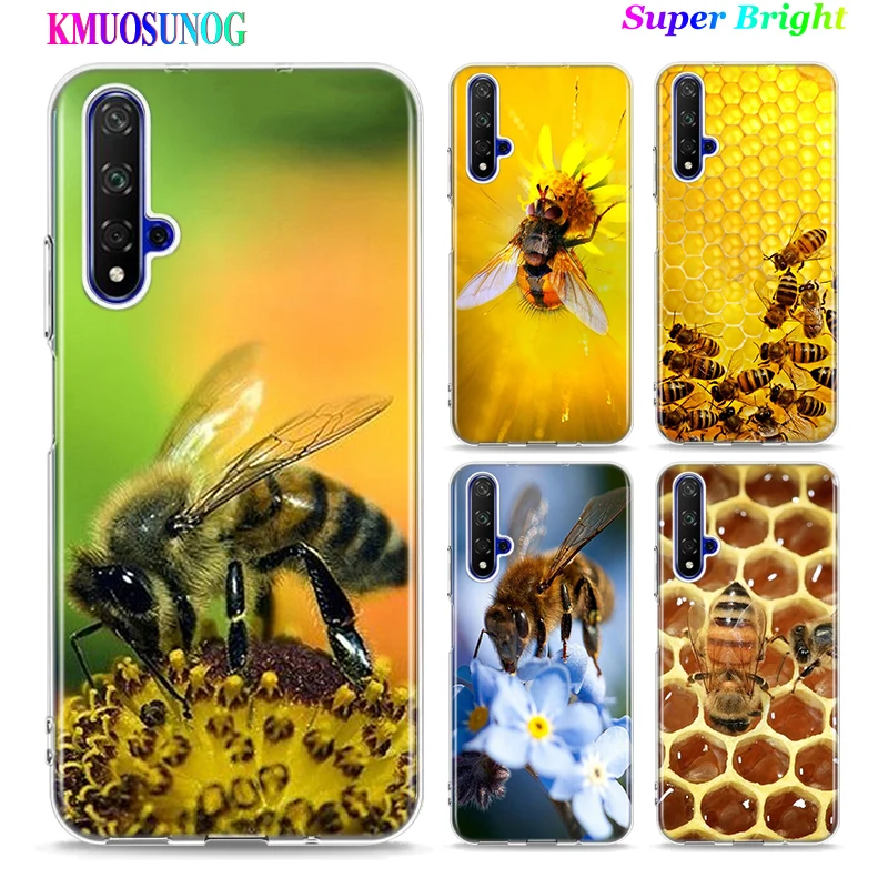 Силиконовый чехол из ТПУ с золотыми сотами honey bee для huawei Honor 10i 9X8X20 10 9 Lite 8 8A 7A 7C Pro Lite чехол для телефона