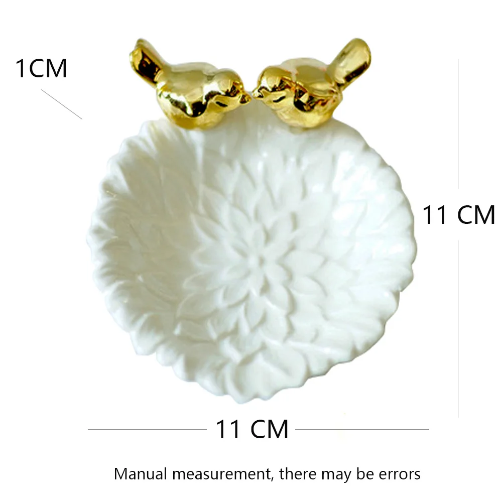 Поднос для ювелирных изделий элегантный керамический Настольный органайзер