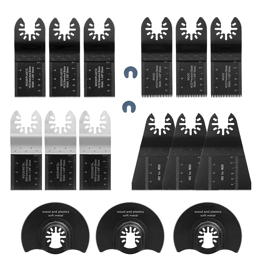 

17pcs Metal Cutting Saw Blade Oscillating Saw Blades MultiTool Oscillating Saw Blades For Renovator Power Wood Cutting Tool Bits