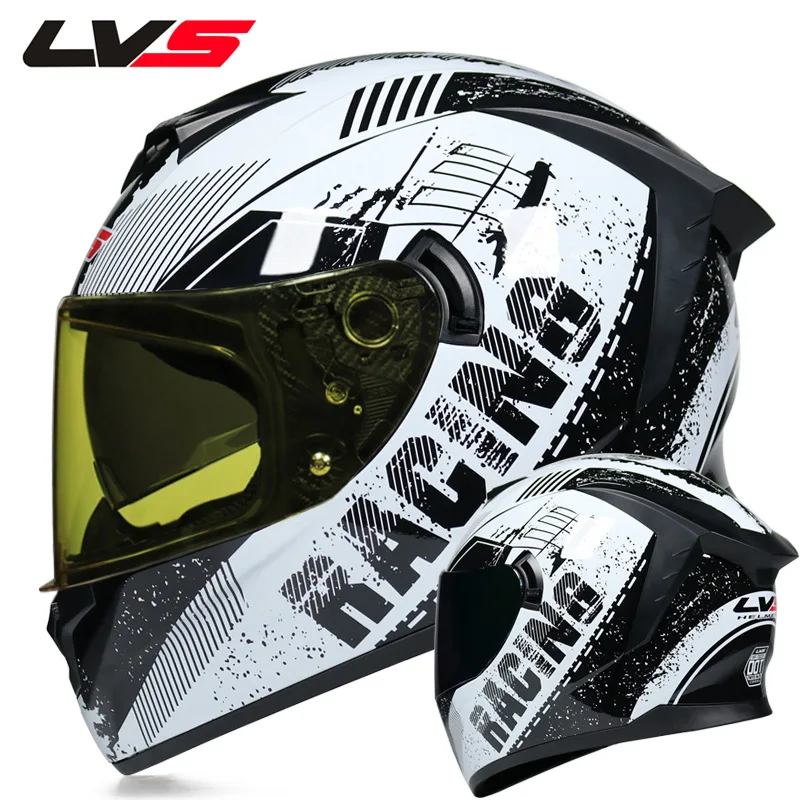

LVS оригинальный мотоциклетный гоночный Casco Moto на все лицо внедорожник быстрая езда Горный мотовездеход с двойными линзами мотоциклетный шл...