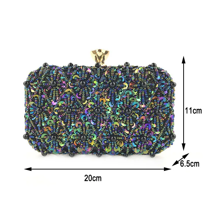 2019 модные вечерние сумки с блестками цветной бисер Женские официальные сумка на