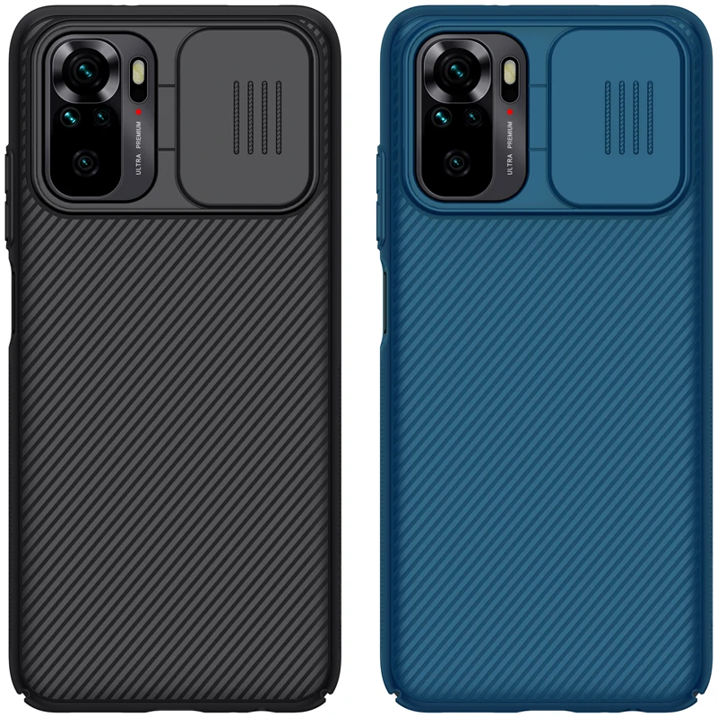NILLKIN Защита камеры Camshield Phone Case PC Cover On для Xiaomi Redmi Note 10 Pro Max 10s Note10 10Pro 64/128 ГБ Бампер на.