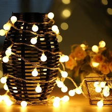 Guirnalda de luces LED para Navidad, guirnalda impermeable para decoración del hogar, árbol, fiesta, boda, vacaciones, 10m, 20m, 50m