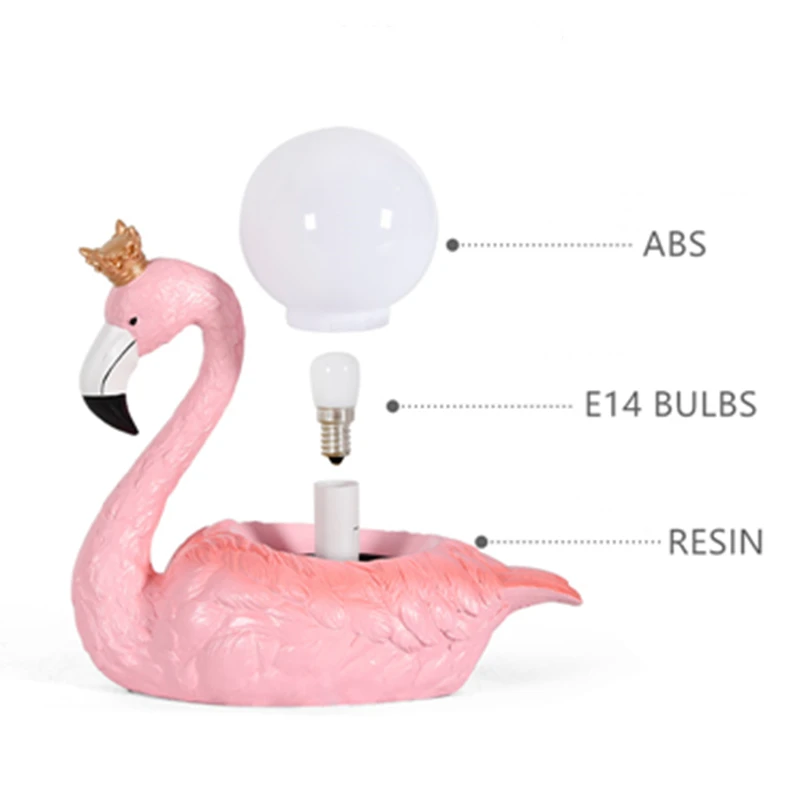 

Nordic Modern Flamingo Swan Desk Lamp Romantic Pink Table Lamp for Bedroom Bedside Home Decor Lamp Sweet Wedding Gift