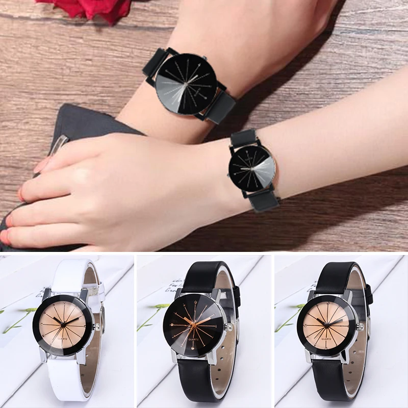 Модные Повседневные часы с ремешком роскошные женские наручные мужские деловые