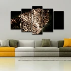 Картина на холсте с изображением леопарда в современном стиле, 5 шт.