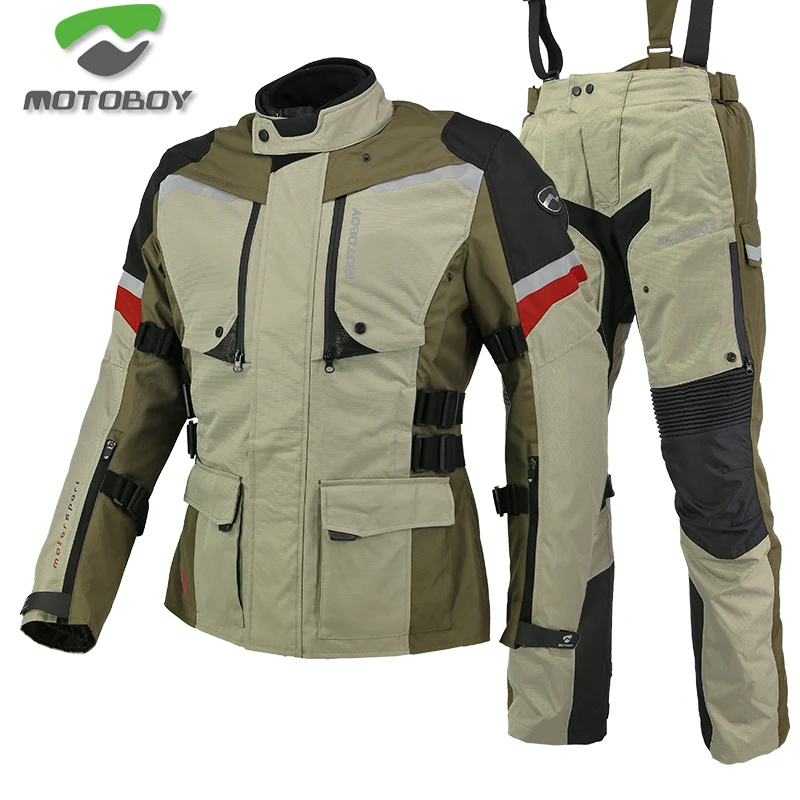 Всесезонная водонепроницаемая куртка и брюки 3 слоя из полиэстера 600D с защитой CE |