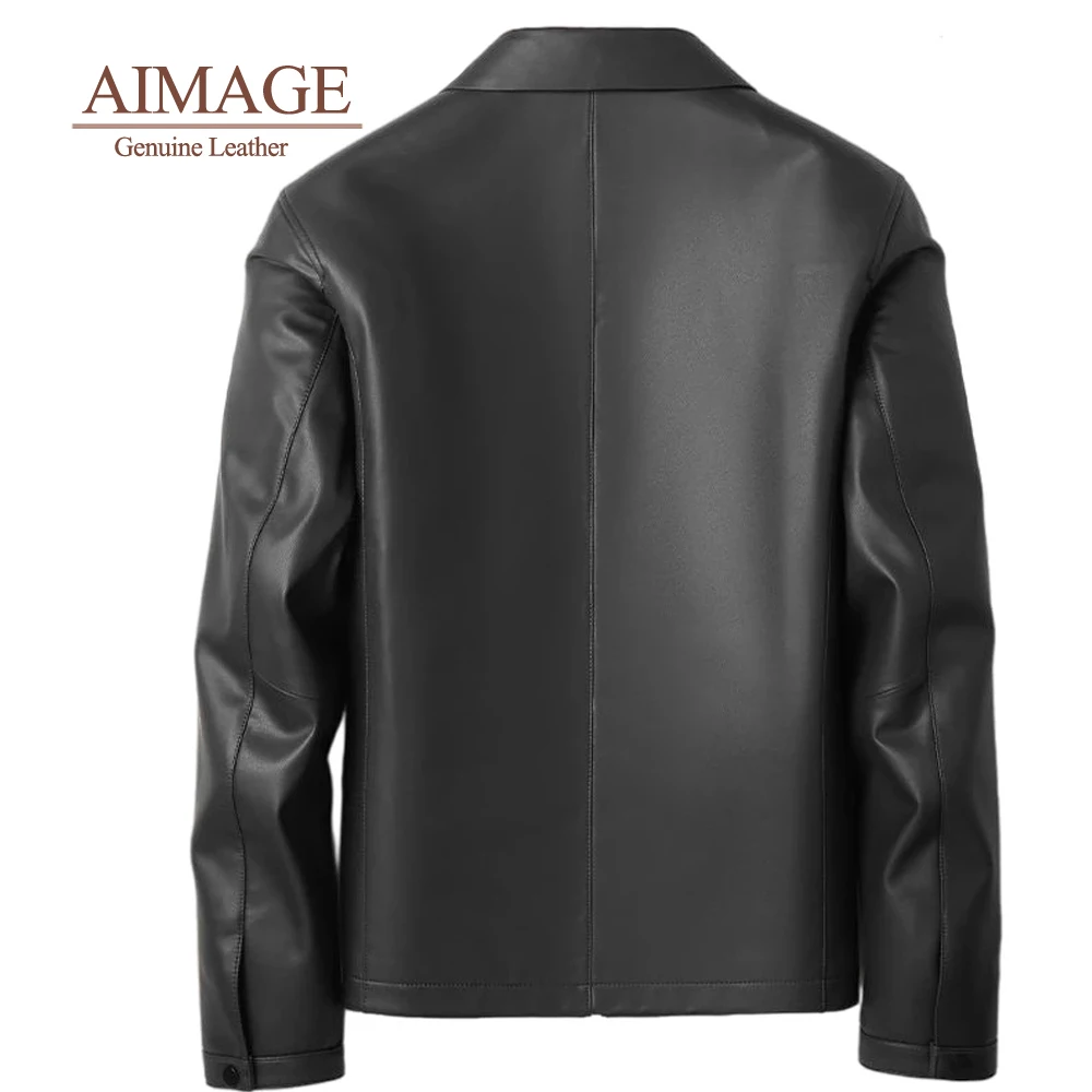 Мужская кожаная куртка из натуральной овечьей кожи |