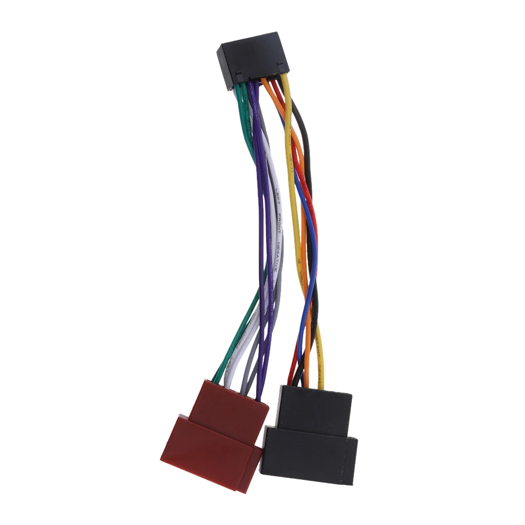 Wire Harness Adaptor for Kenwood / JVC Car Stereo Radio ISO Standard Connector Adapter 16 Pin Plug Cable | Компьютеры и офис