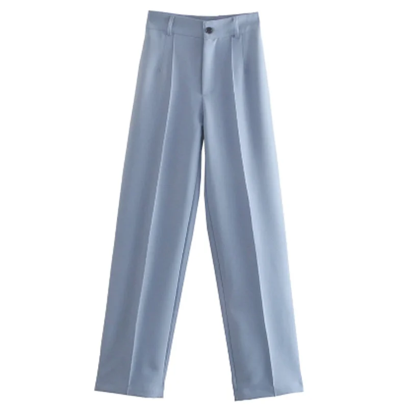 

Women's pants 3.0-, fancy casual high-waist office pants, beige smooth, 2021.