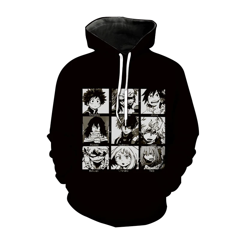 

Толстовка с капюшоном в стиле японского аниме «Моя геройская Академия», толстовка с 3D принтом, Мужской Женский пуловер, толстовка Bakugou Todoroki, ...