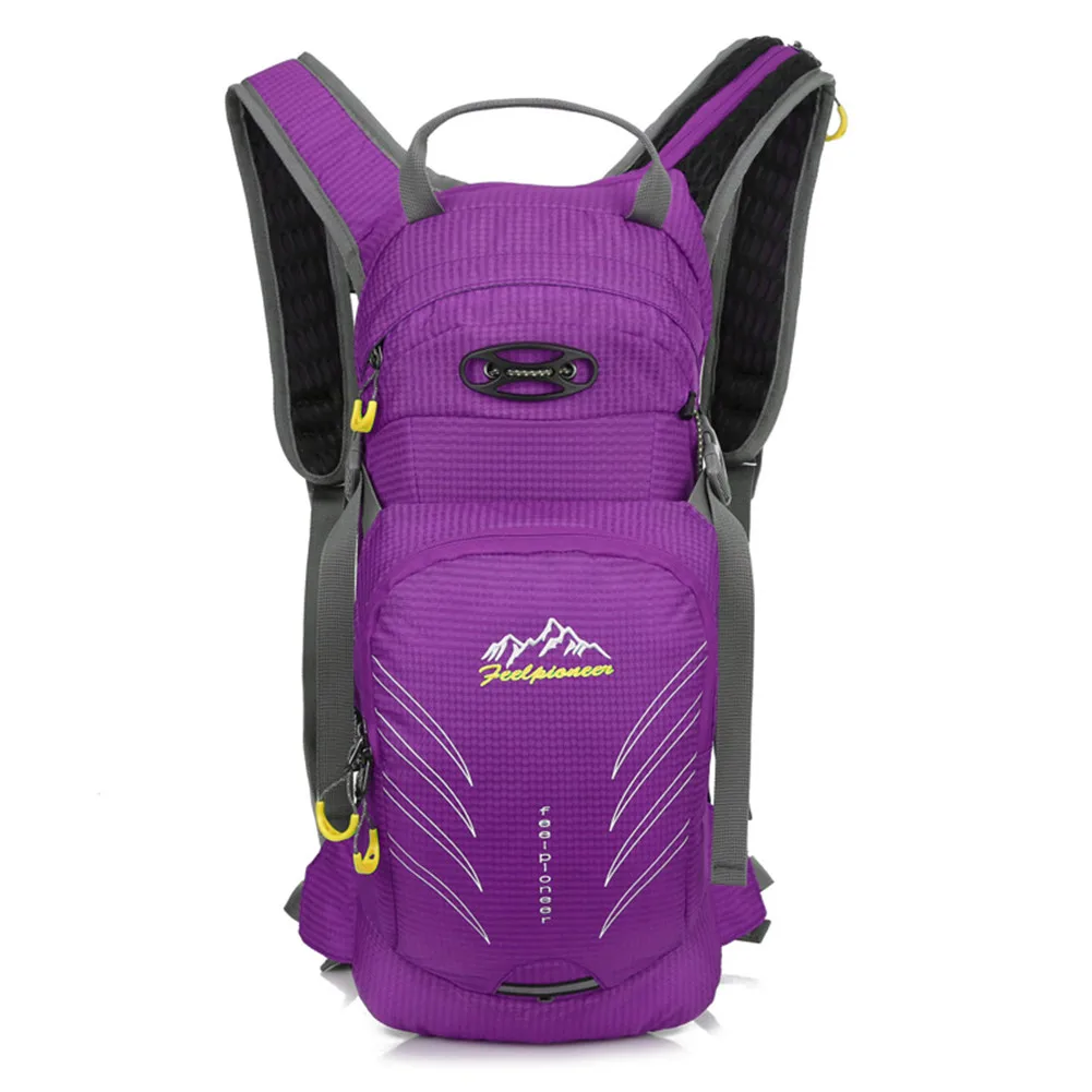 Purple 15L нейлон Горный Велосипед гидратации пакет воды рюкзак дышащий водонепроницаемый велосипедные сумки Пешие прогулки рюкзак 6 цветов - Цвет: Purple