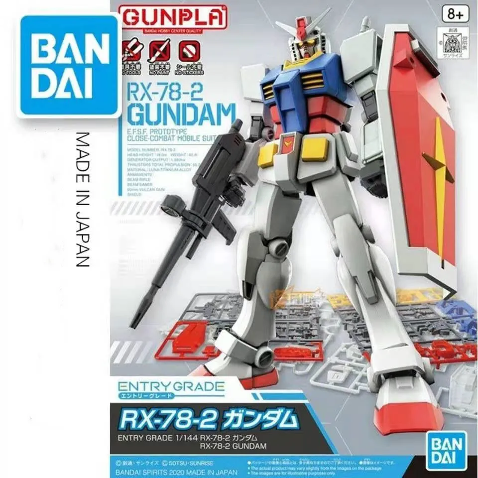 

Original Bandai Gundam Transformation Action Figure Newest 15cm Assembly Model EG06 Mobile Suit RX-78-2 Toy Gift for Children
