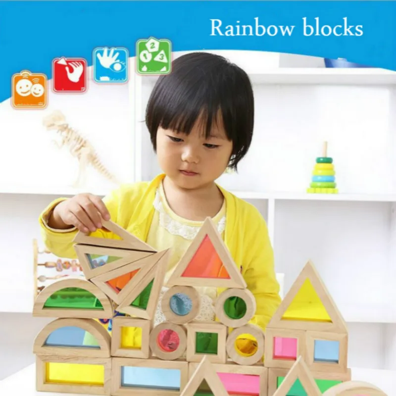 Детский сад раннее образование: 24 сенсорного интеллекта Радуга строительные