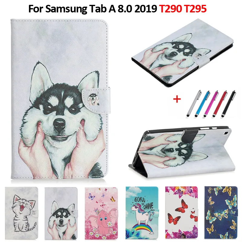 Милый мультяшный чехол для планшета Samsung Galaxy Tab 8 0 2019 с изображением кота