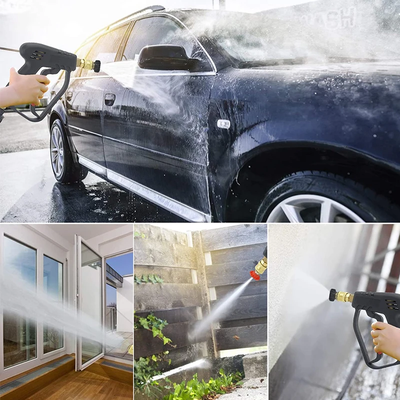 

High Pressure Cleaning Gun Karcher 4000psi With 5 Quick Connect Color Nozzle Kit Cleaning Water Gun For Car Cleaning