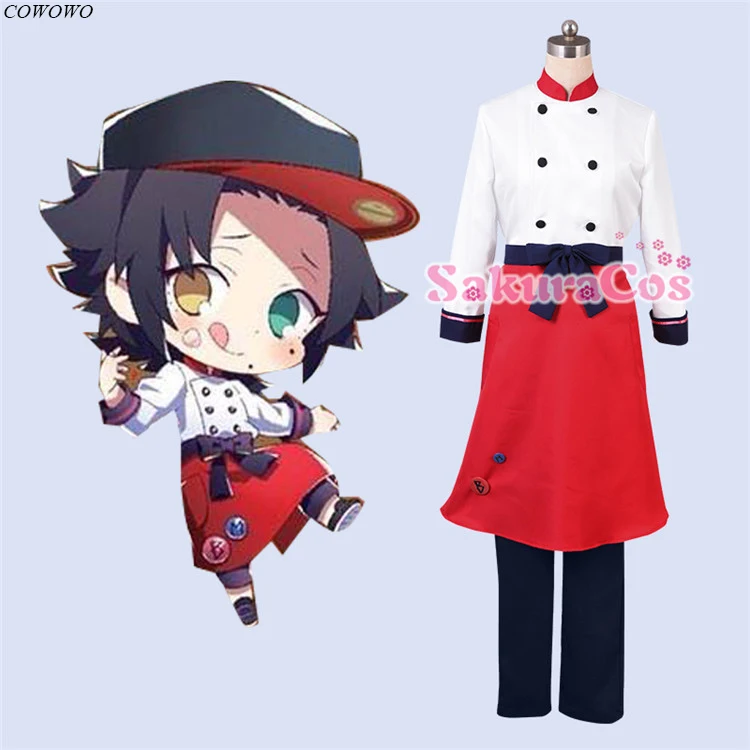 

Аниме! DRB Отдел рэп бой, Дзиро десерт шеф-повар красивая форма Косплэй костюм на Хэллоуин Одежда для карнавала, вечеринки в стиле унисекс