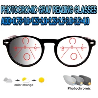 photochromic gray progressive multifocal reading glasses men women ultralight round1 0 1 5 1 75 2 0 2 5 3 3 5 4