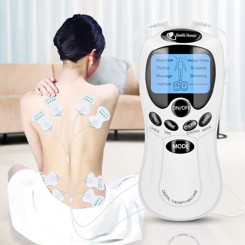 

Аппарат для массажа тела, терапия для облегчения боли в спине, шее, ногах, электронный массажер Tens, электрический стимулятор мышц, уход за зд...