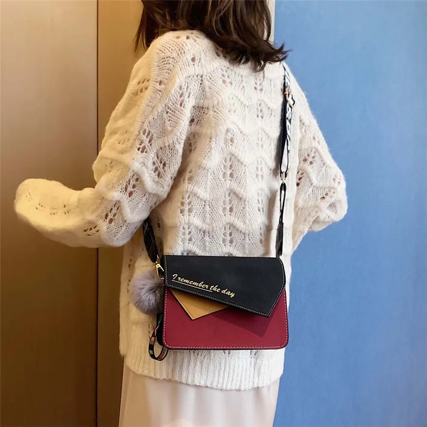 Bolso Mujer Женская Роскошная сумка на плечо контрастного цвета простая мессенджер