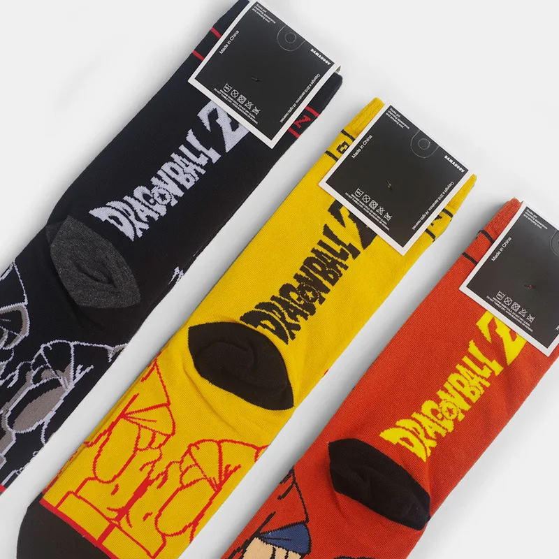 Calcetines de Anime de Dragon Ball para hombre y mujer, medias de tubo informales xxx, con figuras de dibujos animados, Super Saiyan, Monkey King-2