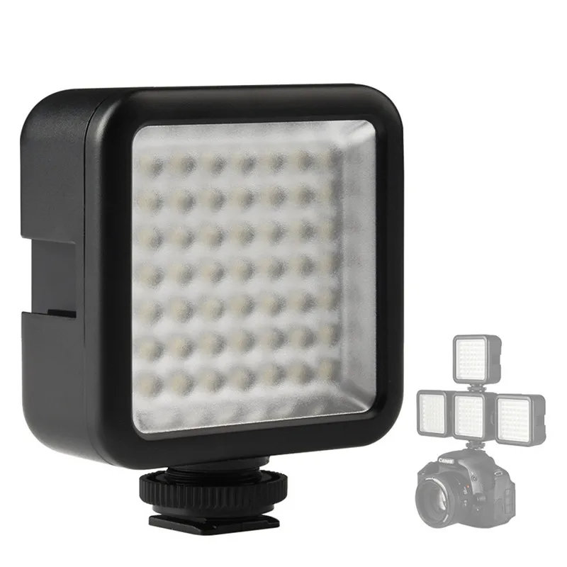 

1pcs 49 LED Phone Video Light Photo Lighting on Camera Hot Shoe LED Lamp for iPhoneX 8 Camcorder Canon/Nikon DSLR Live Stream