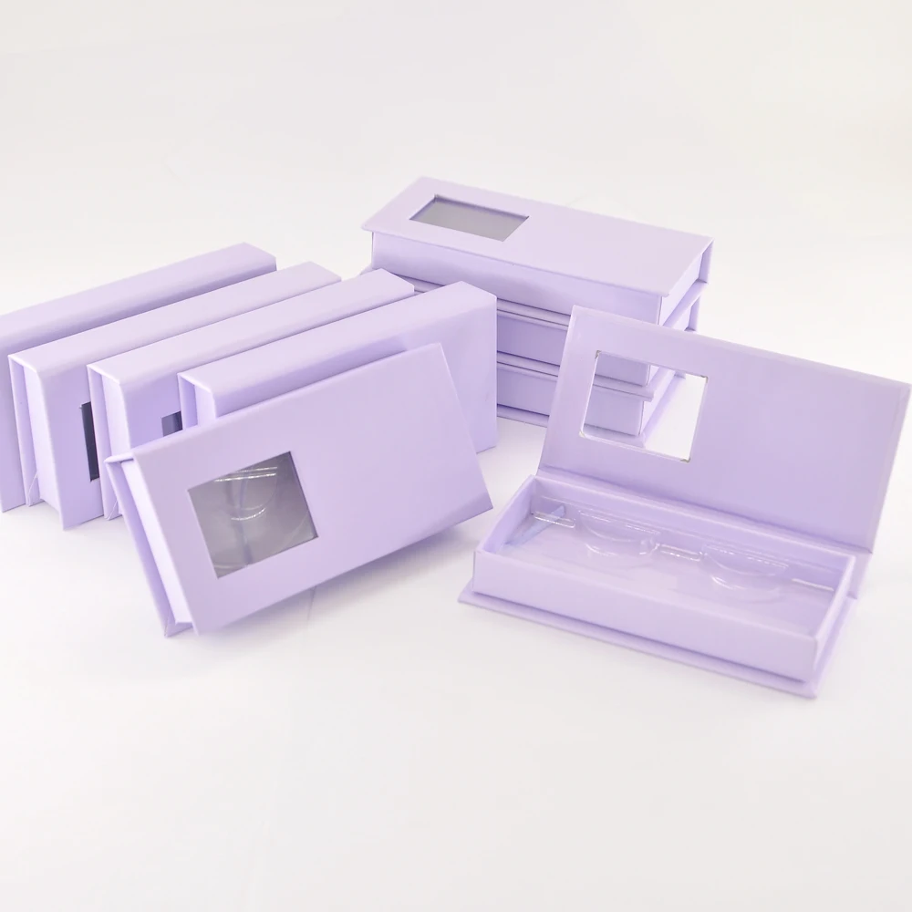 

Wholesale Eyelashes Box Package Lashes Box Case Packaging Custom Faux Cils Mink Eyelash Strip Makeup Magnetic Storage Vendor