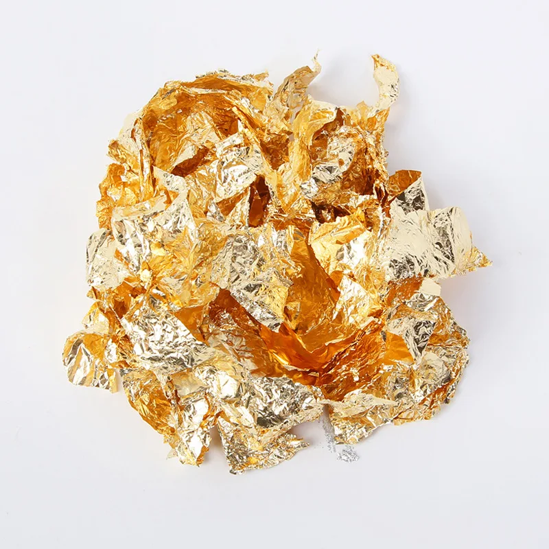 

1 Box Gold Silver Rose Gold Irregular Aluminum Foil Paper Nail Art Sticker 3D Glitter DIY Manicure Design Stickers Decoration