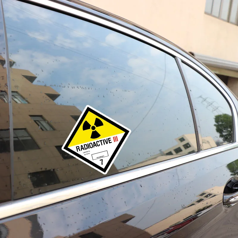 YJZT 10 см* 10 см радиоактивная Автомобильная наклейка светоотражающая на окно автомобиля персональная наклейка C1-7719