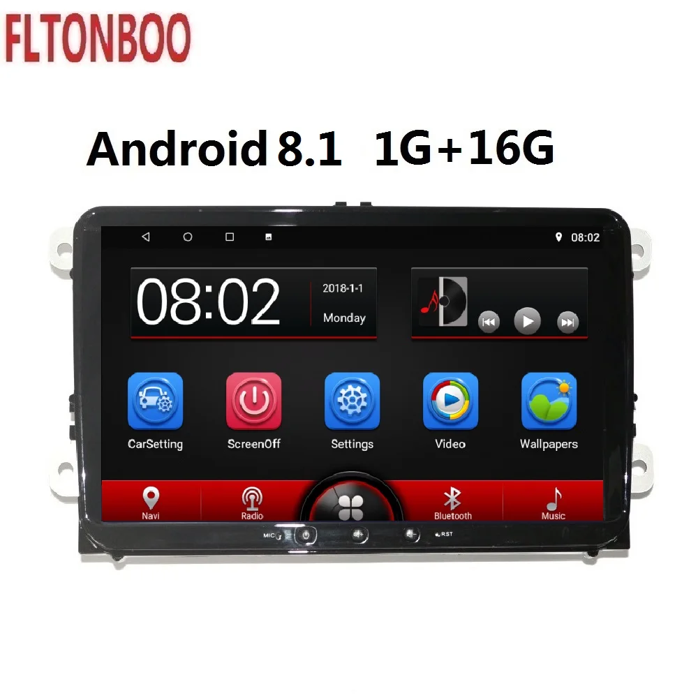 RAM 1G ROM 16G " Android 9 автомобильный радиоприемник gps навигация для Фольксваген Пассат B5 Tiguan Jetta Touran GOLF, Polo, 4G LTE руль, карта canbus - Цвет: RAM 1G ROM 16G