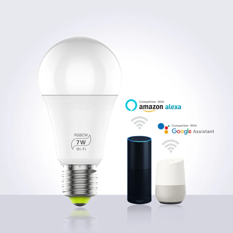 1/3 шт. Smart WiFi светильник Шарообразная светодиойдная лампа 4,5/7/11 Вт RGB/RGBW E27 Wake-Up теплые светильник s работать с Alexa Google Home рождественскую тематику, раздел-светильник s