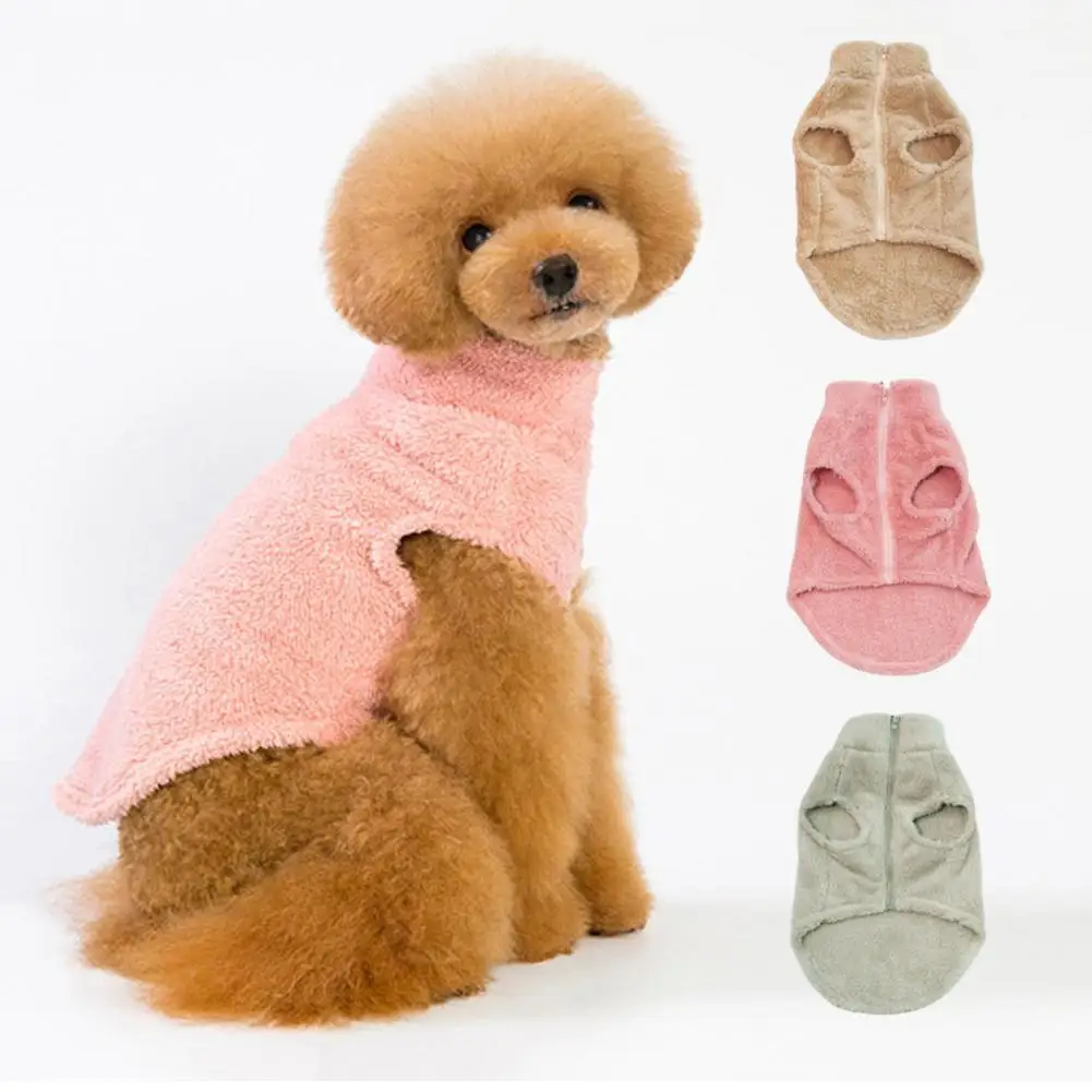

Dog Vest Skin-friendly Flannel Clothes Fashionable Warm Pet Supplies For Autumn Winter Unisex Easy To Wearing Washable